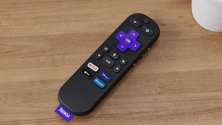 The Roku TV Remote on a table