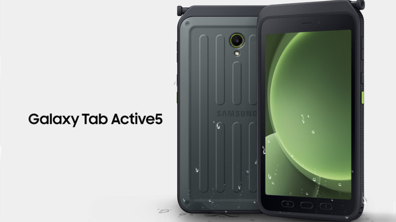 Galaxy Tab Active5 Front and Rugged Back Design
