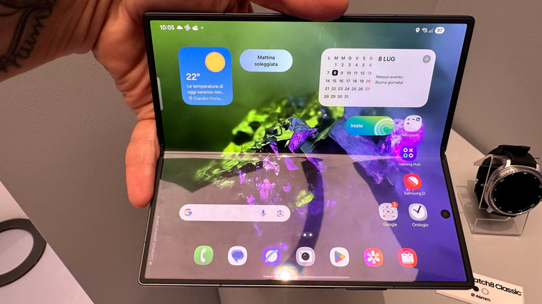 The Samsung Galaxy Z Fold 7 in hand