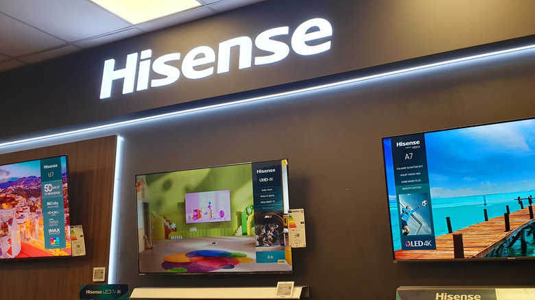 Hisense televisions on display at a store