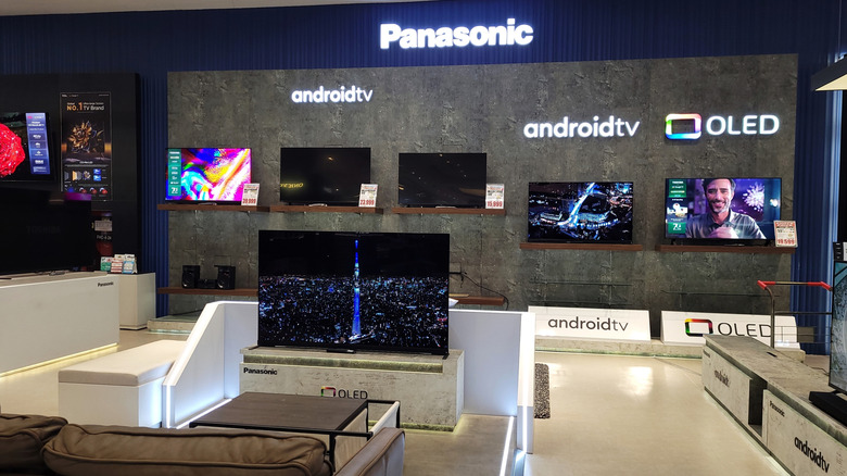 Panasonic products in a store