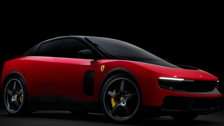 A side view of the Ferrari Luce EV