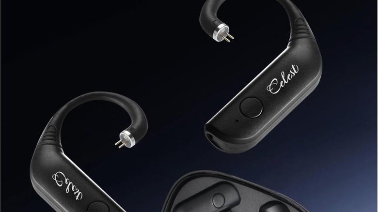 Kinera Celest T1 Bluetooth IEM adapters next to one another
