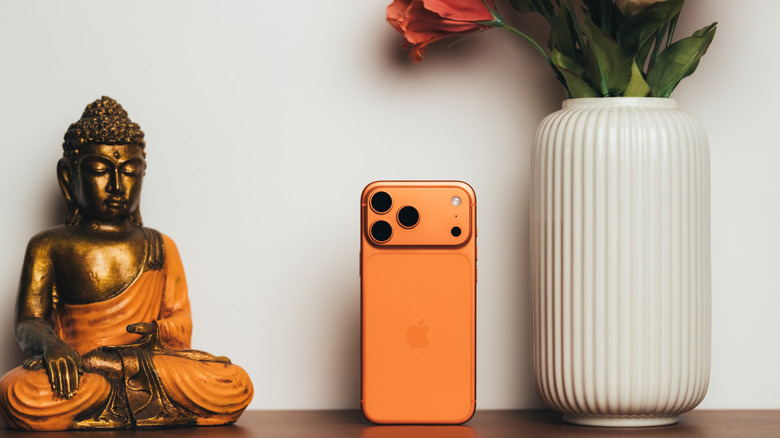 The iPhone 17 Pro on a table.