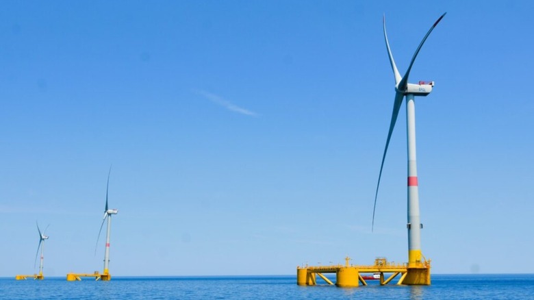 Éoliennes Flottantes du Golfe du Lion floating offshore wind farm turbines by Ocean Winds