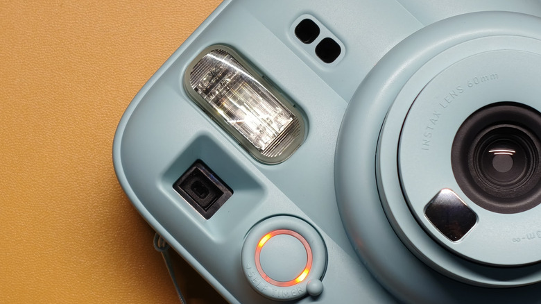 Closeup of the controls on the Instax Mini 13