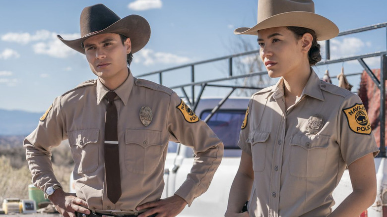 Jim Chee and Bernadette Manuelito in AMC's "Dark Winds"