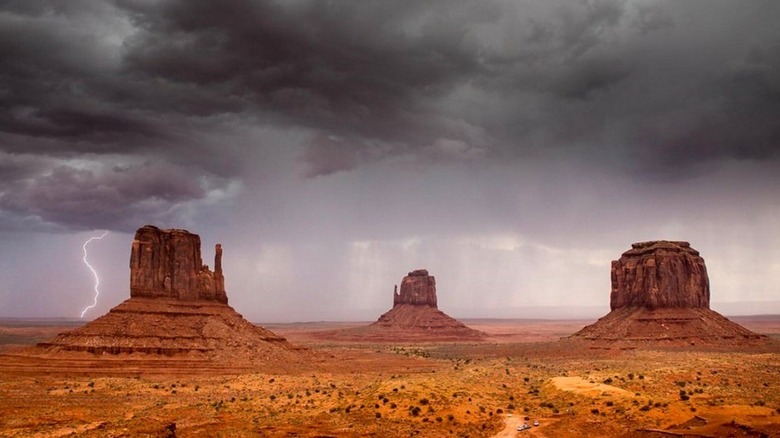 The rocky desert landscape seen in AMC's "Dark Winds"