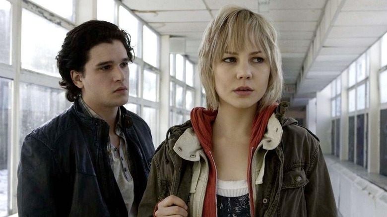 Vincent looking at Heather in school