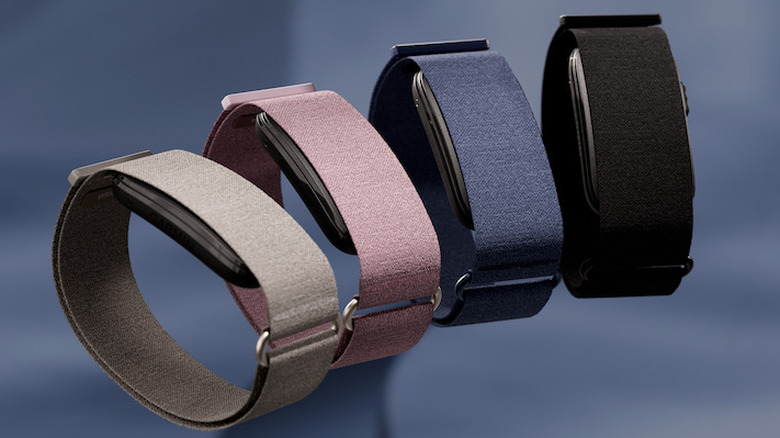 An assortment of Garmin Cirqa Smart Bands in various colors