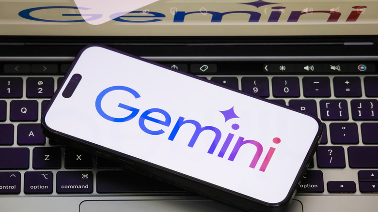 Gemini logo on iPhone and Mac.