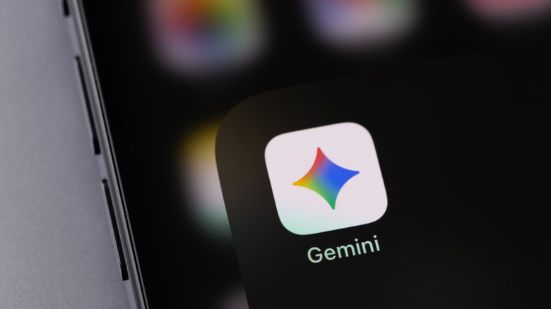 The Gemini app on the iPhone.