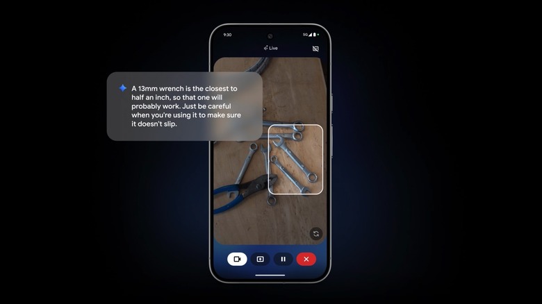 Screenshot from a Gemini Live demo.