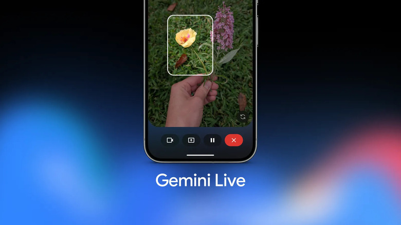 Google Gemini Live active on a smartphone