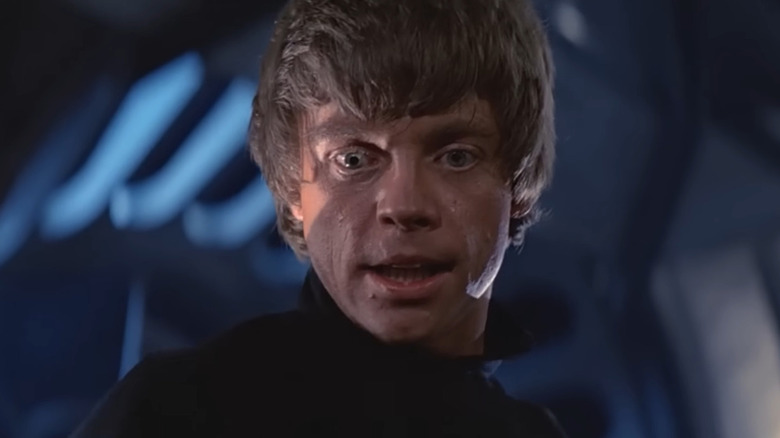 Luke Skywalker (Mark Hamill) wearing black in 