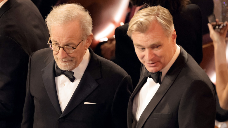 Steven Spielberg and Christopher Nolan at the red carpet