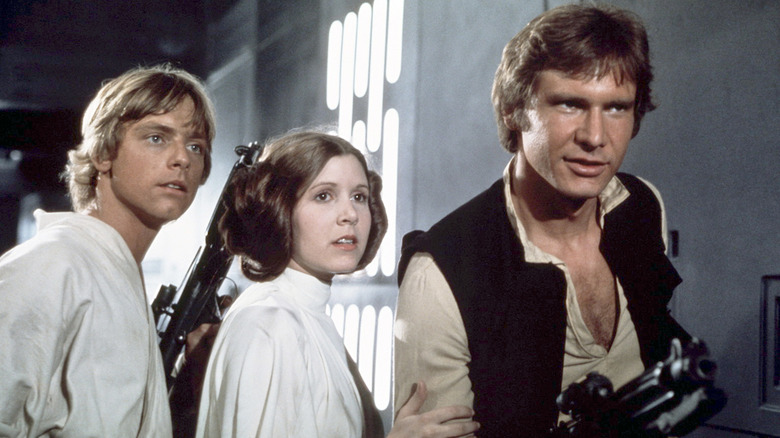 from Star Wars Luke Skywalker, Leia Organa, and Han Solo