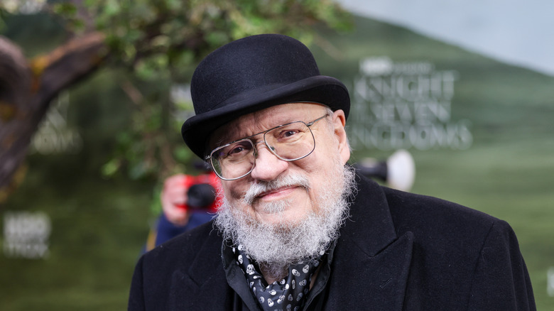 George R.R. Martin at a red carpet event.