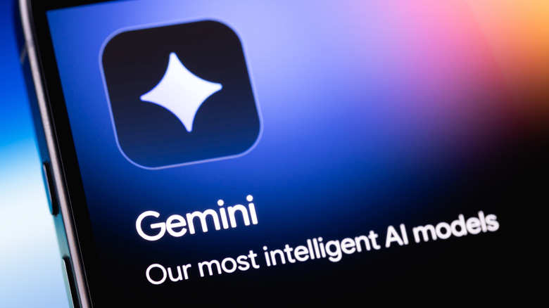 Gemini logo on phone screen