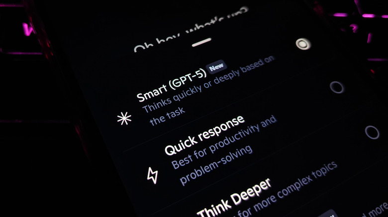 Copilot chatbot on a phone screen