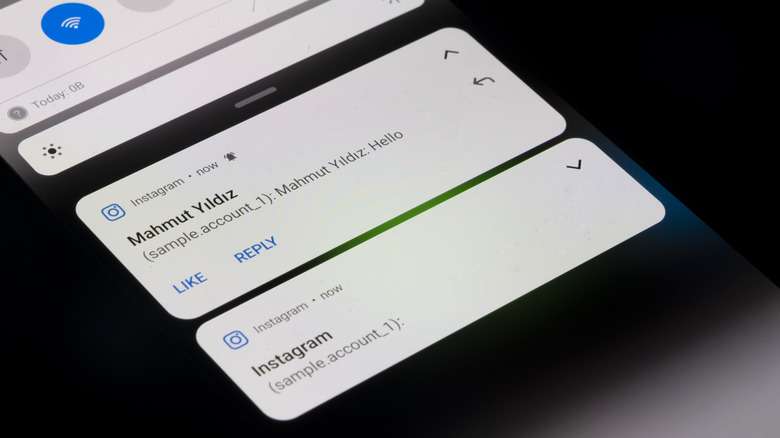 Notifications showing up on Android
