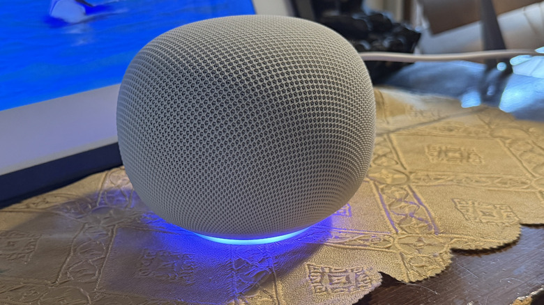 Google Home Speaker on a shelf