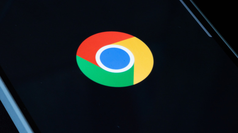 A close-up view of the Google Chrome app on a smartphone screen
