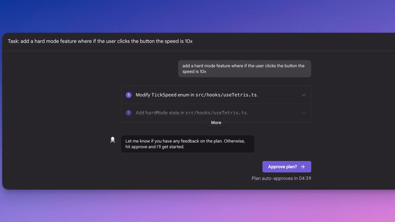Reviewing a plan in Google's Jules AI tool
