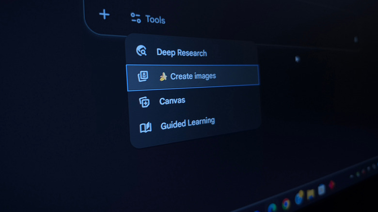 image generation option in Google Gemini