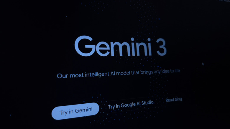Gemini 3 welcome screen on a monitor