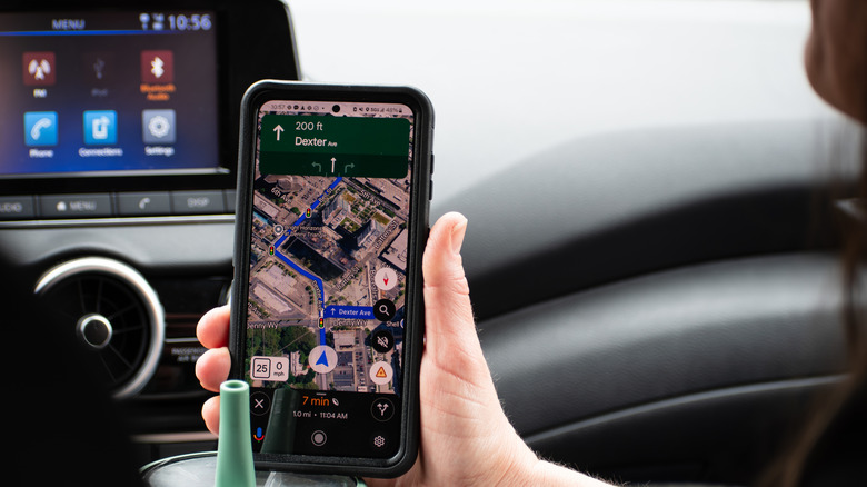 Google maps on a smartphone