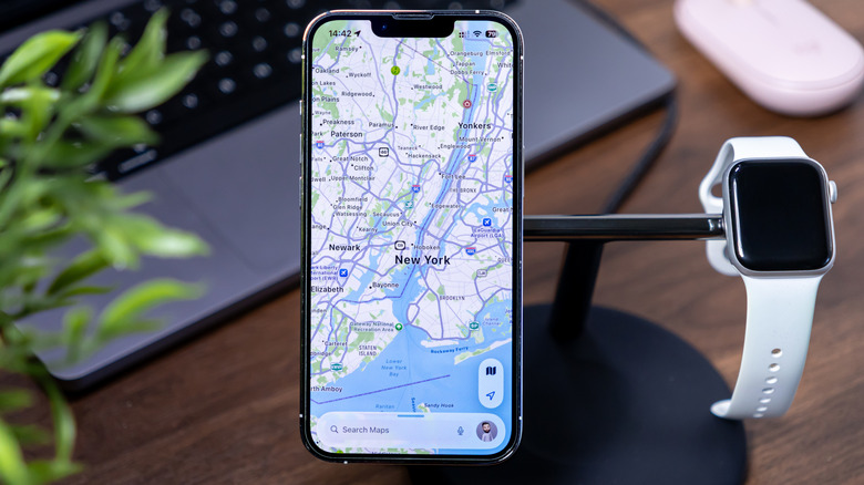 Apple Maps app on iPhone screen