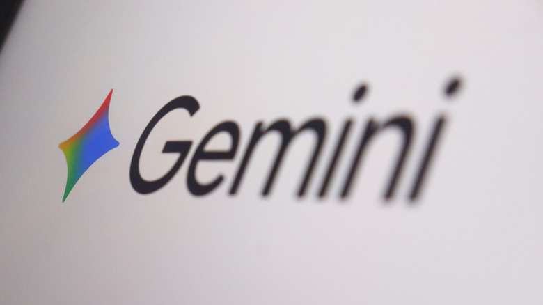 Google Gemini logo on a display.