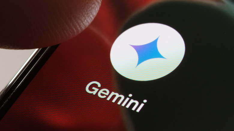 Gemini app icon on an Android phone.