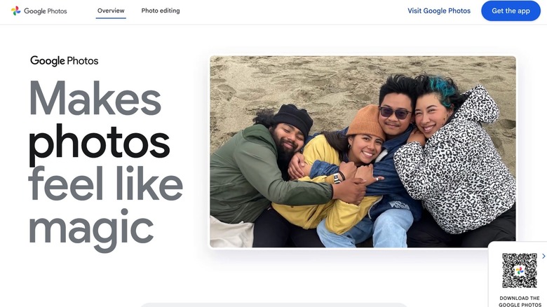 A screenshot showing the Google Photos website.