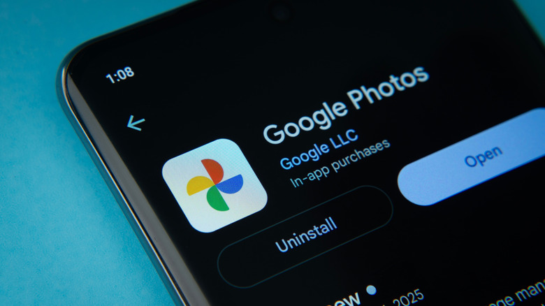 The Google Photos app on a smartphone.