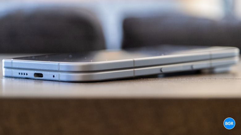 Google Pixel 10 Pro Fold folded on a table