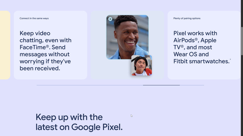 Google Pixel 10a advertising using FaceTime video calls with the latest Pixel devices