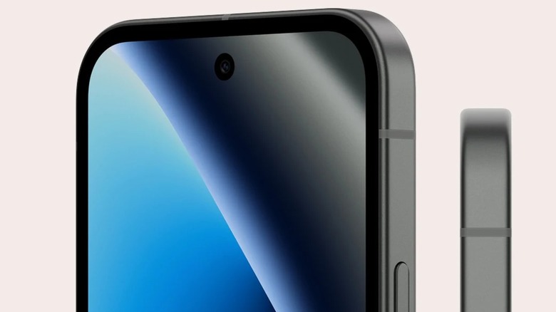 A close up and side view of the Google Pixel 10a in the Obsidian color