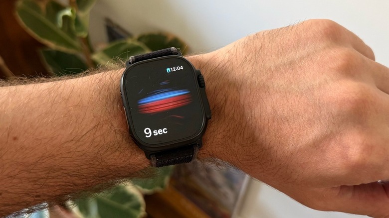 Apple Watch Ultra 2 with blood oxygen feature on