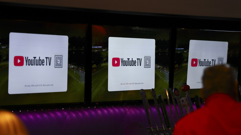 YouTube TV QR codes on TV screens