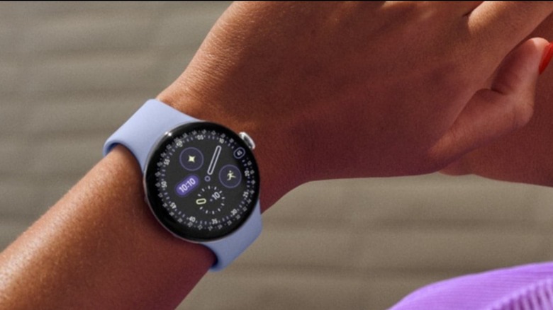 Someone wearing a Google Pixel Watch 4