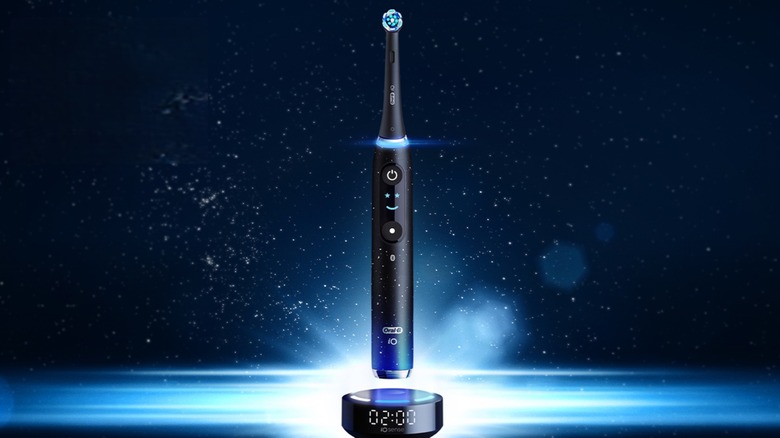 An Oral-B iO Series 10 electric toothbrush
