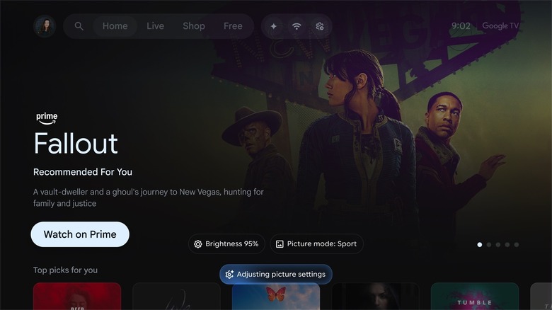 Controlling a Google TV by voice via Gemini.