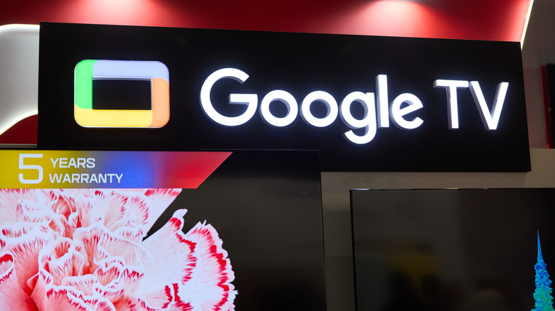 Google TV platform logo with media devices highlighted.