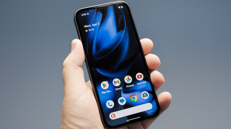 Google Pixel 9a in hand