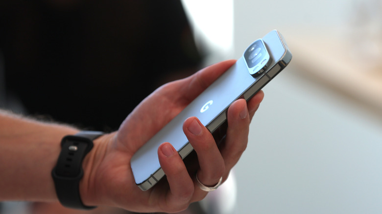 The Pixel 9 in hand.