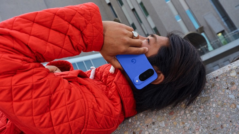 A person using the Pixel 10.