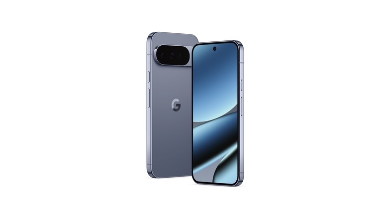 The Pixel 10 Pro XL in Moonstone.