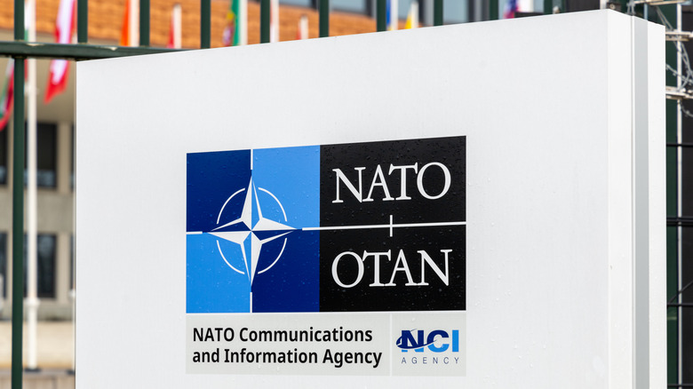 A sign for NATO Communications and Information Agency